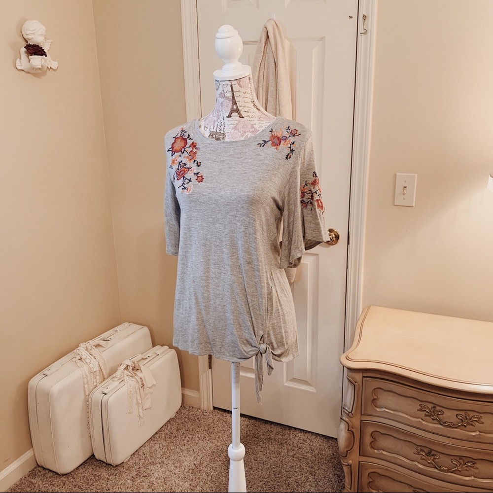 Democracy Embroidered Top